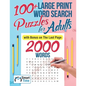 100+ Large Print Word Search Puzzles for Adults: with Bonus on The Last Page - Paperback