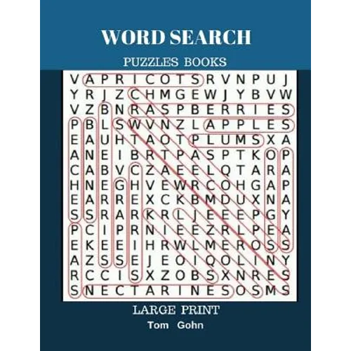 Word Search Puzzles Books Large Print: Find Words 50 Puzzles All Answer Fun Game - Paperback