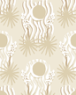 Yucca Moon Wallpaper, white and neutral