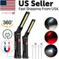 Rechargeable LED COB Work Light Mechanic Flashlight Lamp Magnetic Base Bright