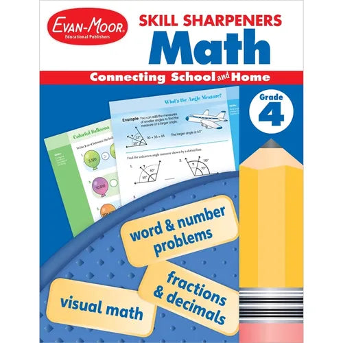 Skill Sharpeners: Math, Grade 4 Workbook - Paperback