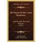 The Poems Of Mrs. Anne Bradstreet: Together With Her Prose Remains (1897) - Paperback