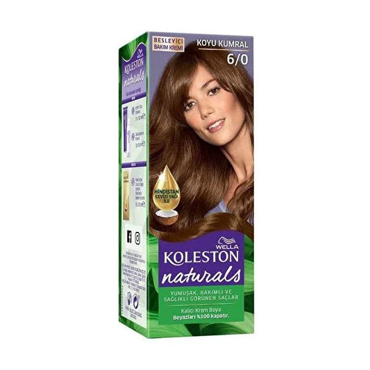 Wella Koleston Naturals Hair Dye - Long-Lasting Color with Coconut Oil
