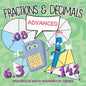 Fractions & Decimals (Advanced): 3rd Grade Math Workbook Series - Paperback