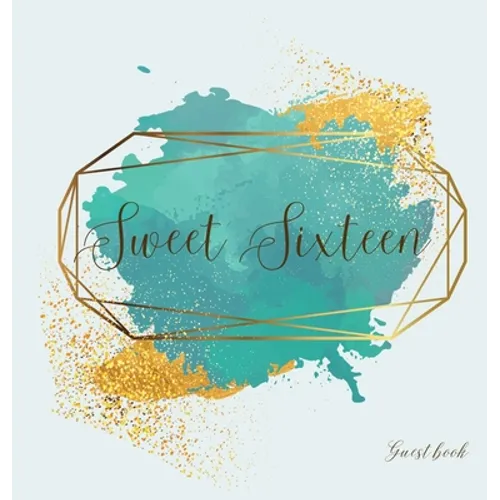 Sweet sixteen guest book, party Guest book, birthday party guest book to sign - Hardcover