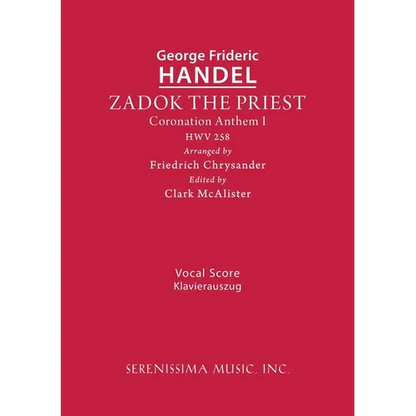 Zadok the Priest, HWV 258: Vocal score - Paperback