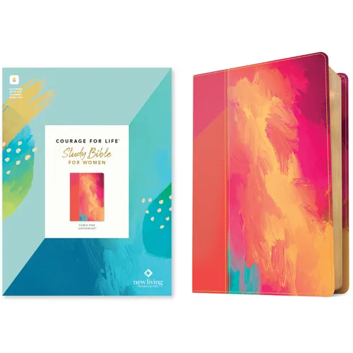 NLT Courage for Life Study Bible for Women, Filament Enabled (Leatherlike, Fierce Pink) - Imitation Leather