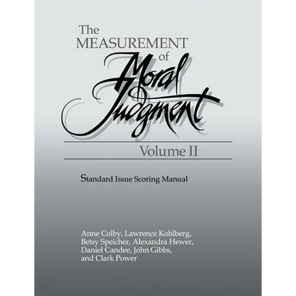 The Measurement of Moral Judgement: Volume 2, Standard Issue Scoring Manual - Paperback