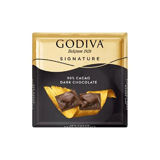 Godiva Signature 90% Dark Chocolate Bar: Intense, Rich, and Smooth Bitter Chocolate Experience - Gourmet Indulgence