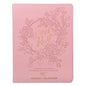 Find Rest Womens Devotional for Lasting Peace in a Busy Life - Pink Faux Leather Flexcover Gift Book Devotional W/Ribbon Marker - Leather