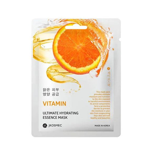 JKosmec Ultimate Hydrating Vitamin Face Mask - Moisturizing, Nourishing, and Brightening Sheet Mask for Dry Skin