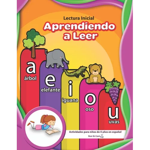 Lectura Inicial Aprendiendo a Leer Actividades para niños de 4 años en español - Paperback