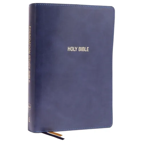 Nkjv, Foundation Study Bible, Large Print, Leathersoft, Blue, Red Letter, Comfort Print: Holy Bible, New King James Version - Imitation Leather