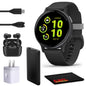 Garmin Vivoactive 5 Fitness Tracker Smart Watch for Women & Men with Slate Aluminum Bezel with Black Case and Silicone Band with 11 Days Battery Life and Bright 1.2” AMOLED Touchscreen Display