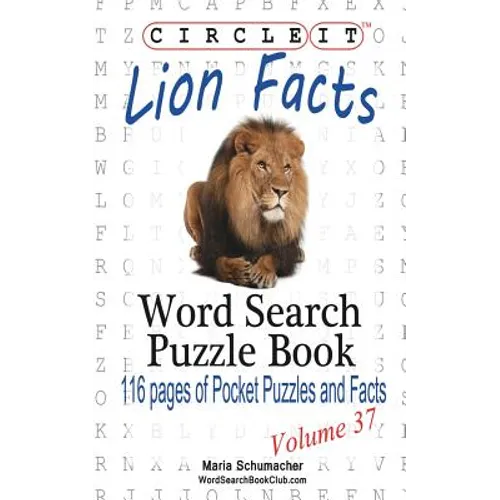 Circle It, Lion Facts, Word Search, Puzzle Book - Paperback