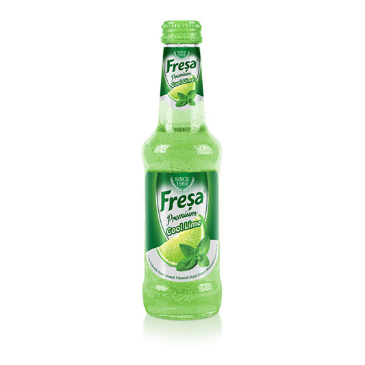 Freşa Premium Cool Lime Carbonated Soft Drink - Refreshing, Vitamin-Enriched, Natural Lime Flavor Beverage