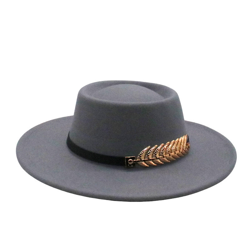 Retro AutumnWinter Wide-Brimmed Wool Jazz Hat