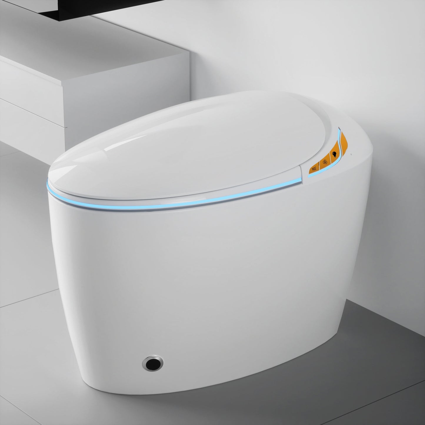 Unique Smart Toilet with Bidet Built In, Intelligent One Piece Toilet For Mod...