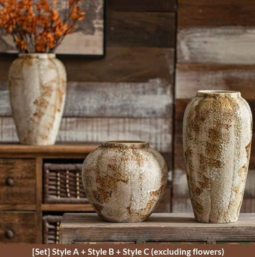 Wabi-Sabi Ceramic Vase Decor