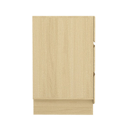 Dresser Minimalist 6-Drawer Oak MDF Handleless Wood Grain 72x20 In