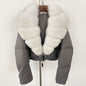 Fox Fur Collar Thick Short Down Jacket Coat
