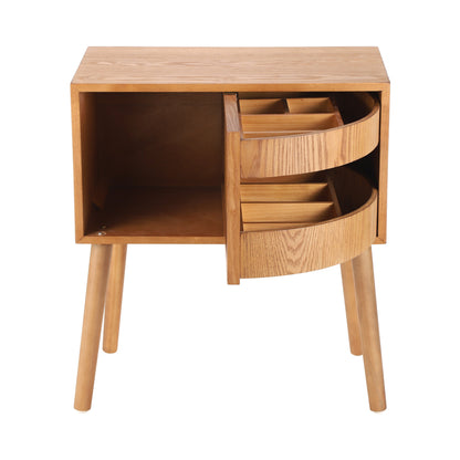 Rotating Hidden Compartment Nightstands, Mid Century Modern Concealment