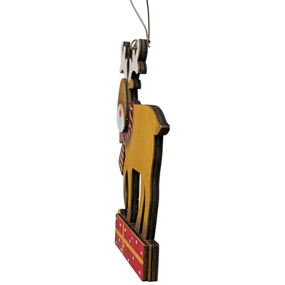 Dasher's Gift Box Bound: Hand-Painted Plywood Ornament