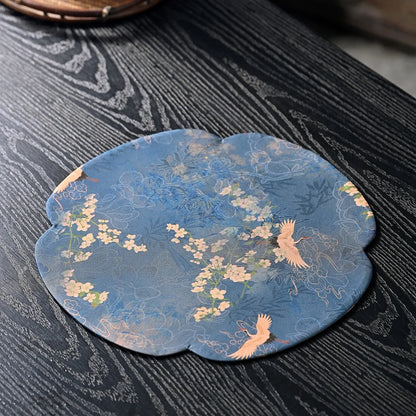 Handmade Chinese Zen Cloud Silk Tea Table Mat – Asian Home Decor