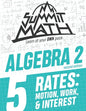 Summit Math Algebra 2 Book 5: Rates: Motion, Work and Interest - Paperback