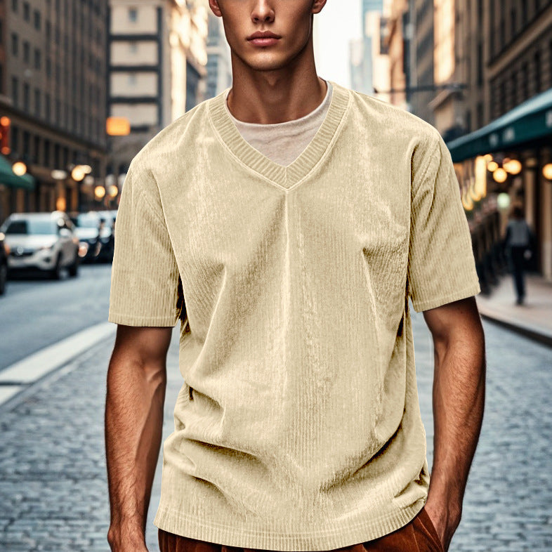 American-style Loose-fit Casual Mens T-shirt