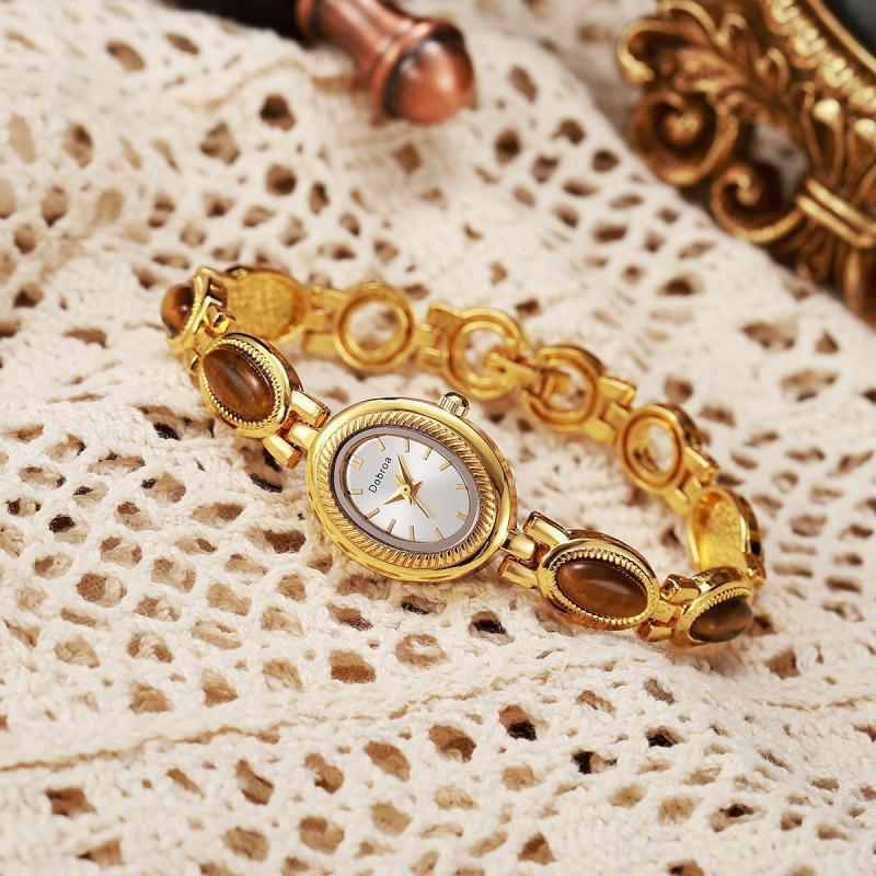 Natural Dongling Stone And Tigers Eye Stone Bracelet