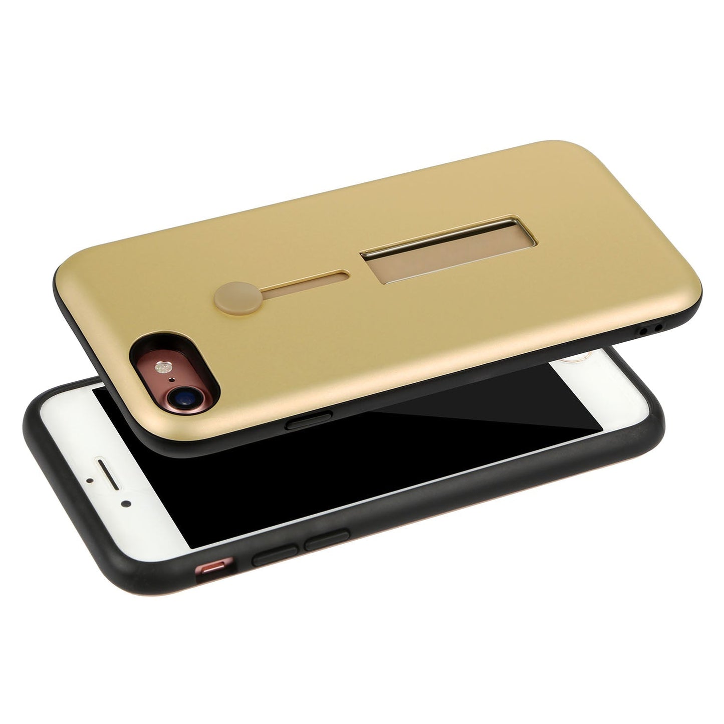 Finger Strap Phone Case for iPhone  8 Drop-prot ection Finger Ring Rugged Phone Case with Kickstand Dual Layer Case