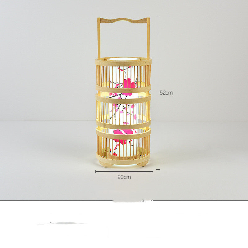 Japanese Bamboo LED Floor Lamp