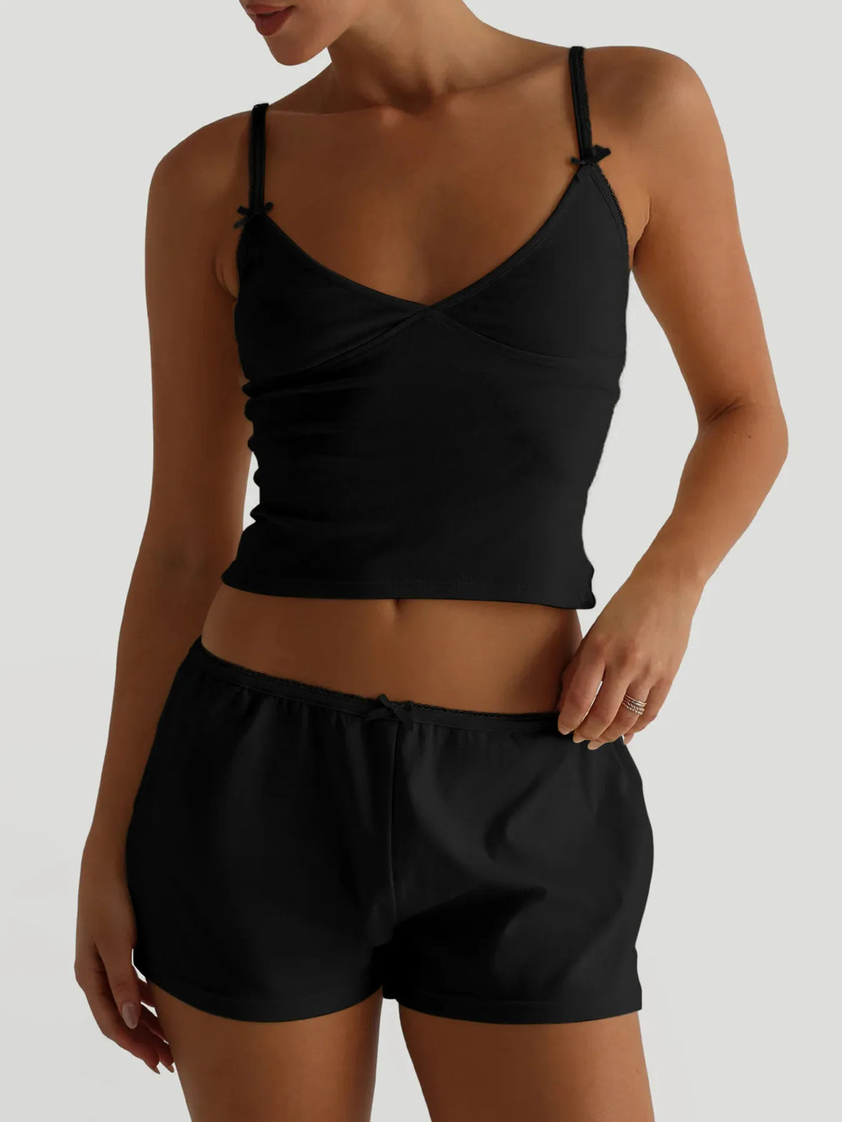 V-Neck Cami and Shorts Set