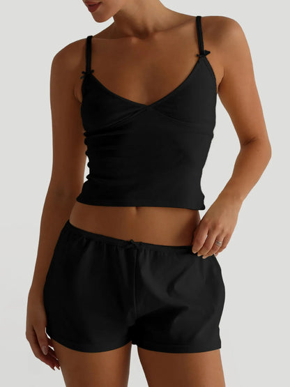 V-Neck Cami and Shorts Set