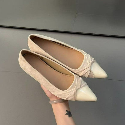 Women's Pointed-Toe Textile Flats with Slip-On Closure