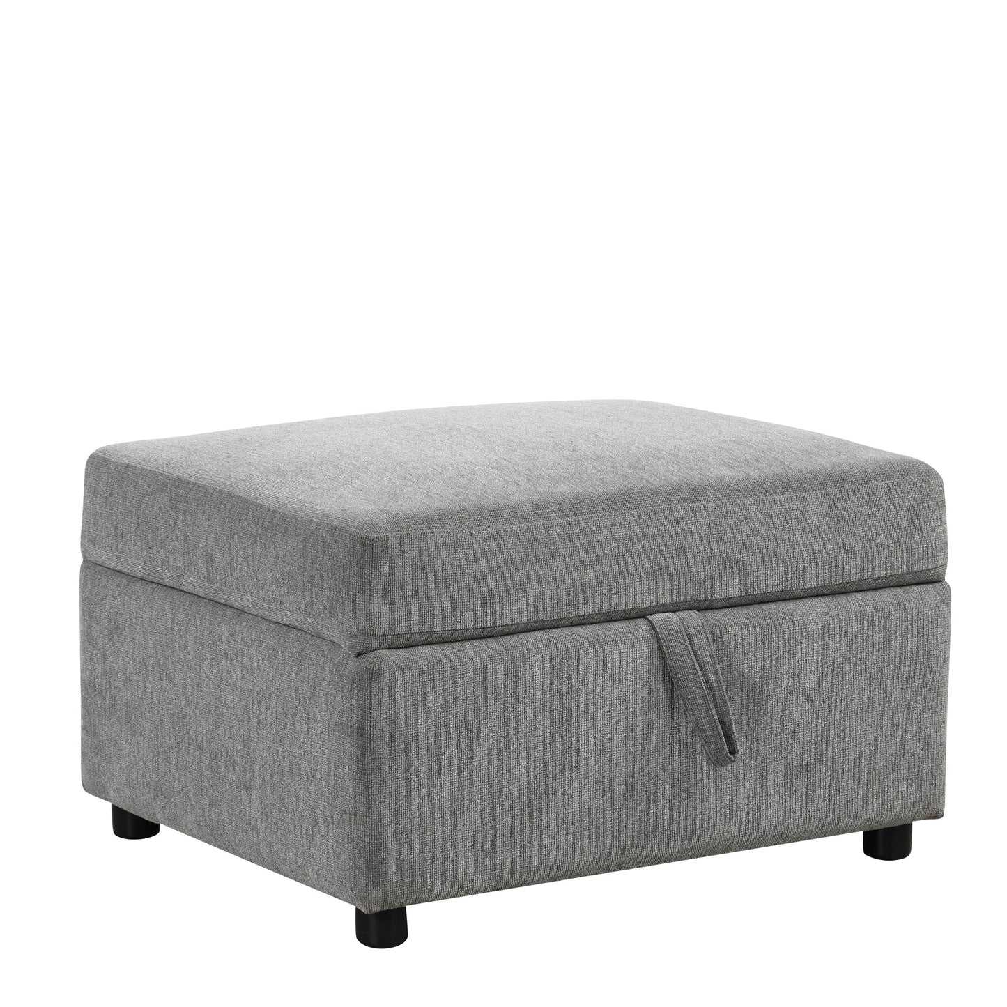 84" Sectional Sofa Convertible Pull-Out USB Gray