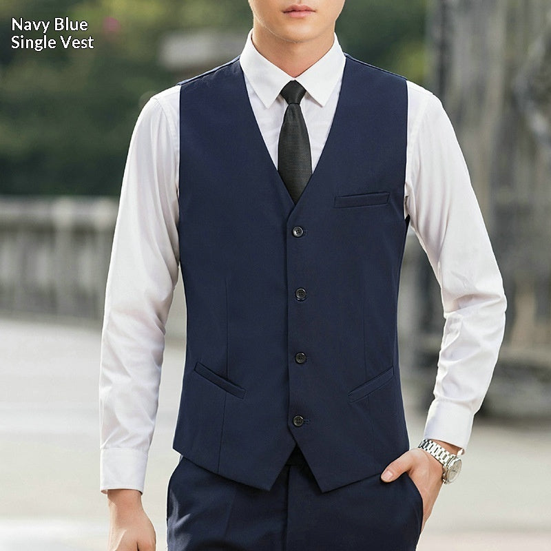 Mens Slim-Fit Vest Fashionable Casual Outerwear