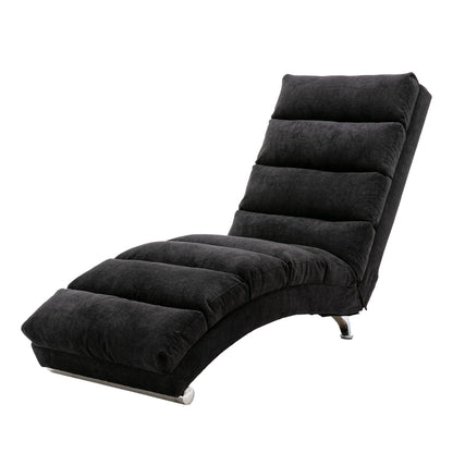 Luxury Upholstered Chaise Lounge, Vibration Relaxation, Fixed Back Recliner