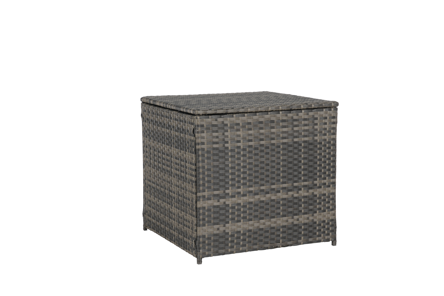 Outdoor Sectional Set PE Rattan 6 Piece L-Shape Gray