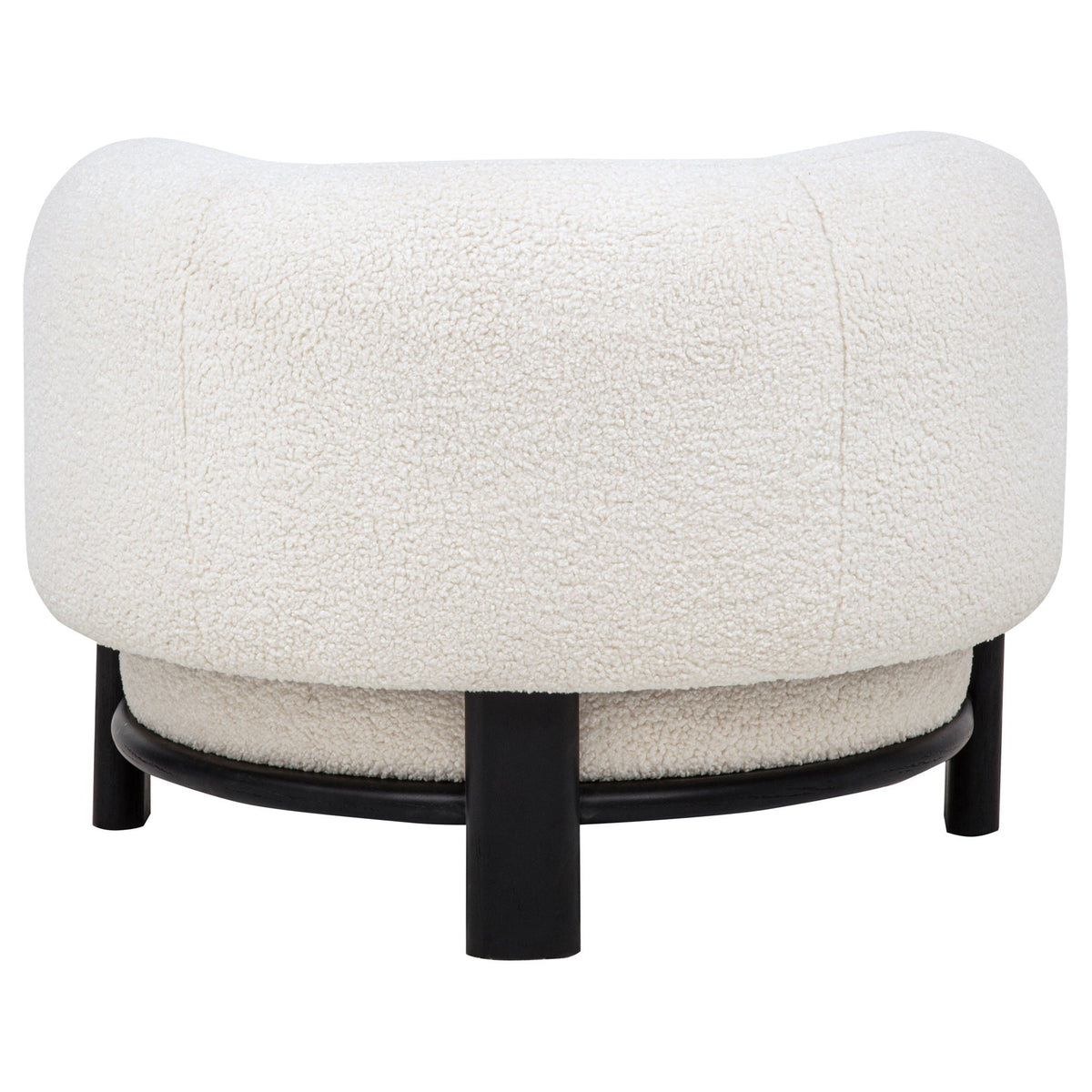 Lawler Upholstered Barrel Back Accent Chair Ivory and Black