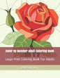 Color By Number Adult Coloring Book: Large Print Coloring Book For Adults - Paperback