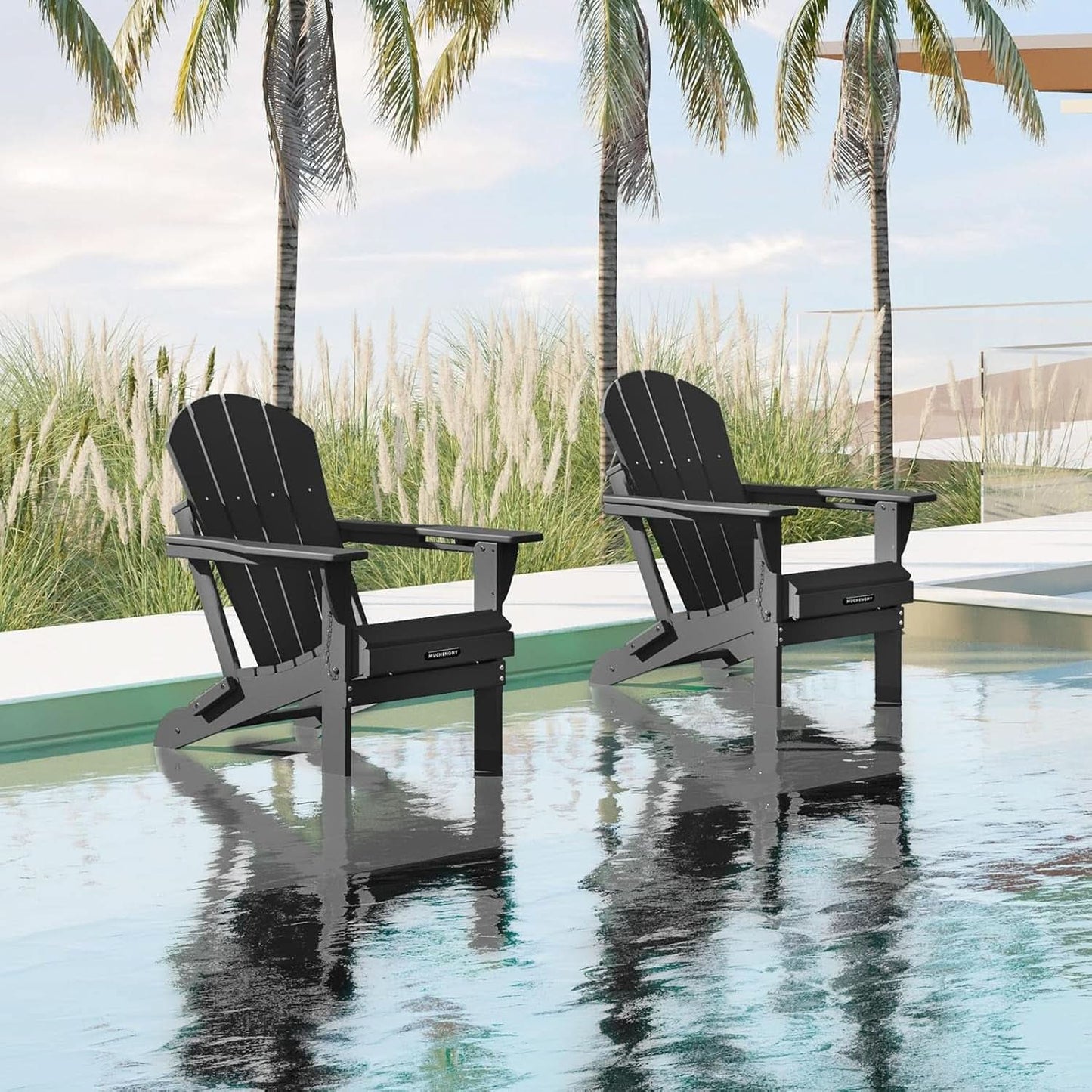 Folding Weather Resistant Adirondack Chairs for Outdoor Relaxation