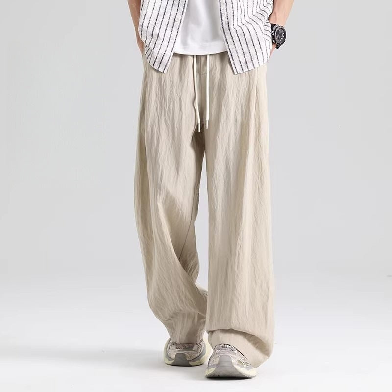 Draped Breathable Ice Silk Athletic Pants For Men