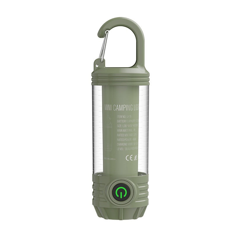 New Multi-functional Outdoor Camping Light, Portable High-brightness Rechargeable Mini Retro Camping Ambient Light