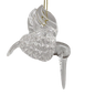 Spunglass Ornament - Clear Hummingbird
