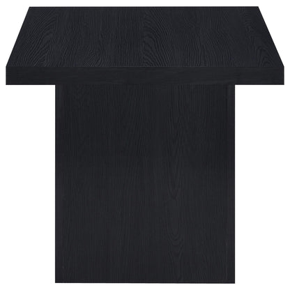 Max 2-piece Rectangular Coffee and End Table Set Black