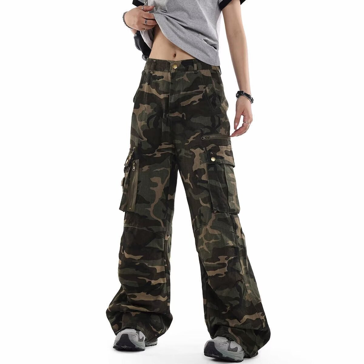 American-style Streetwear Retro Machete Jeans