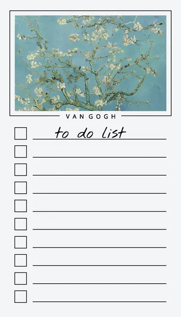 To Do List Notepad: Van Gogh Paintings, Checklist, Task Planner for Grocery Shopping, Planning, Organizing - Paperback