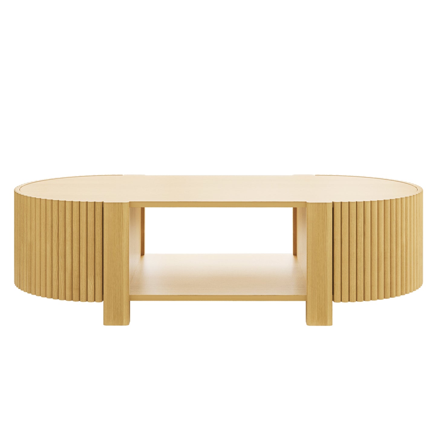 3-Piece Living Room Table Set, 1 Coffee and 2 Side Tables, Solid Wood, 47 in